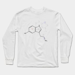 Serotonin Molecule Long Sleeve T-Shirt